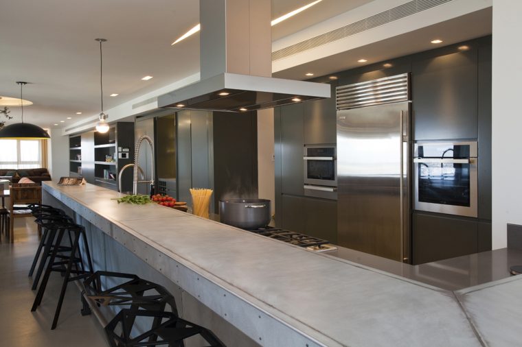 KITCHEN ISLAND COUNTER METAL